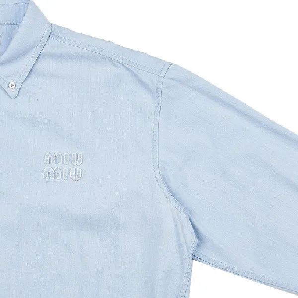 MiuMiu  |Casual Style Unisex Denim Street Style Long Sleeves Plain