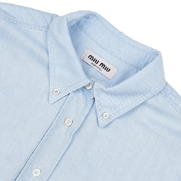 MiuMiu  |Casual Style Unisex Denim Street Style Long Sleeves Plain