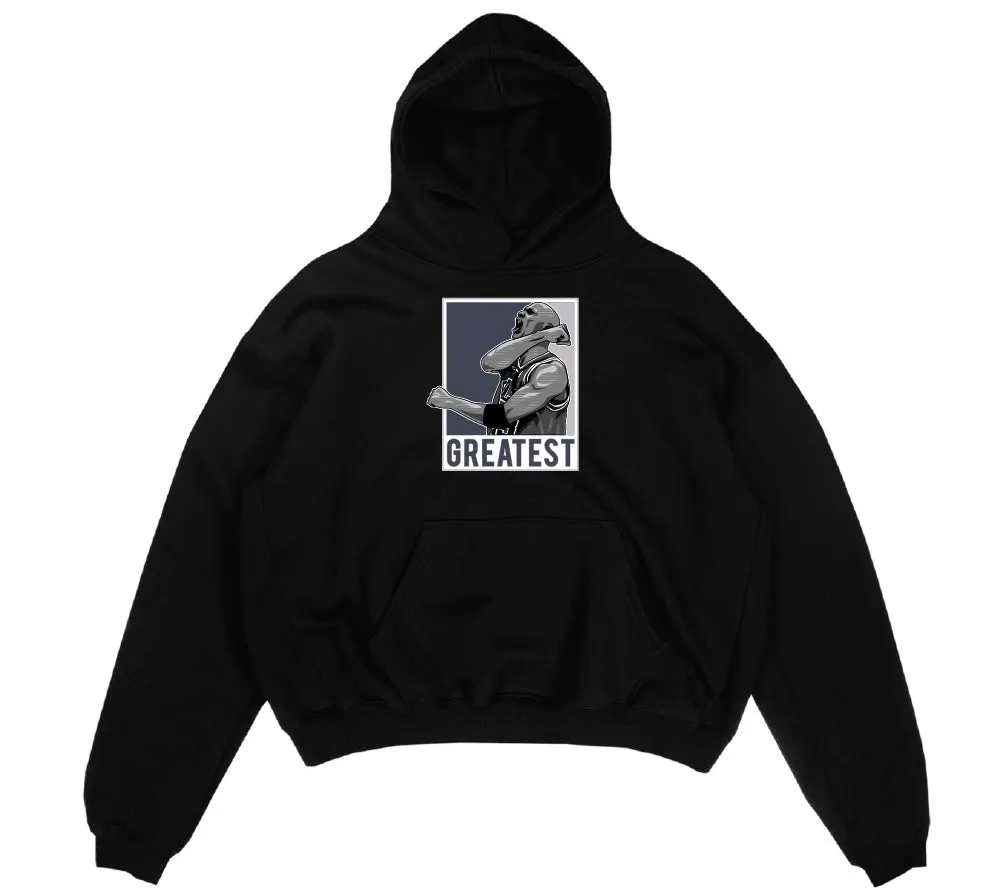 Mj Greatest Cool Grey 11's Tee Black Hoodie