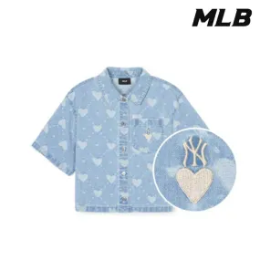 MLB Korea  |Heart Casual Style Street Style Cotton Short Sleeves Logo