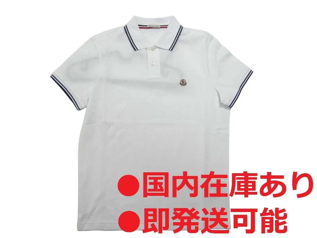 MONCLER  |Size XXL◆MONCLER MAGLIA POLO MANICA C POLO SHIRT White Men's