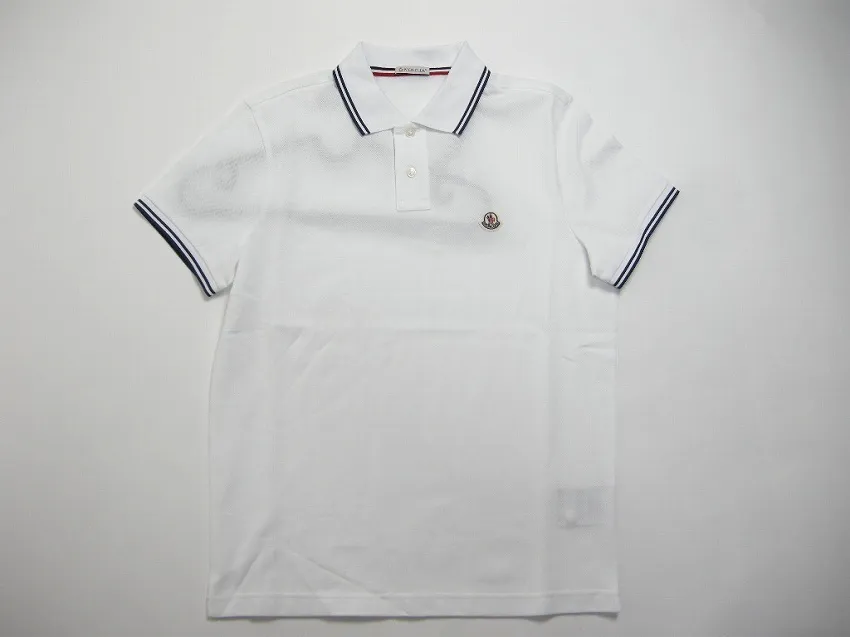 MONCLER  |Size XXL◆MONCLER MAGLIA POLO MANICA C POLO SHIRT White Men's