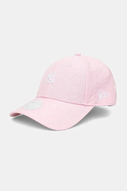 New Era baseball cap JACQUARD 9FORTY® NEW YORK YANKEES pink color with an application 60565270