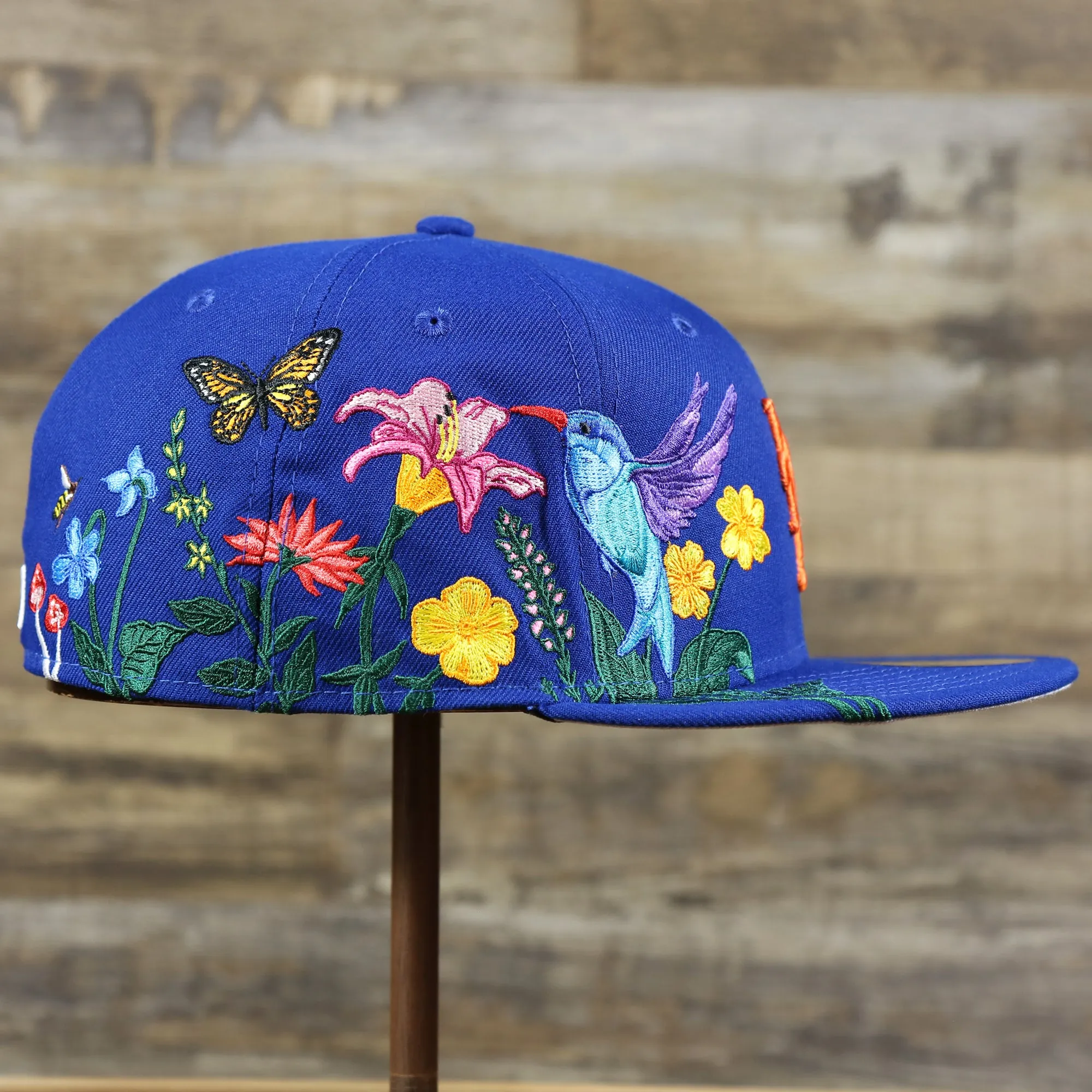 New York Mets Gray Bottom Bloom Spring Embroidery 59Fifty Fitted Cap | Royal Blue 59Fifty Cap