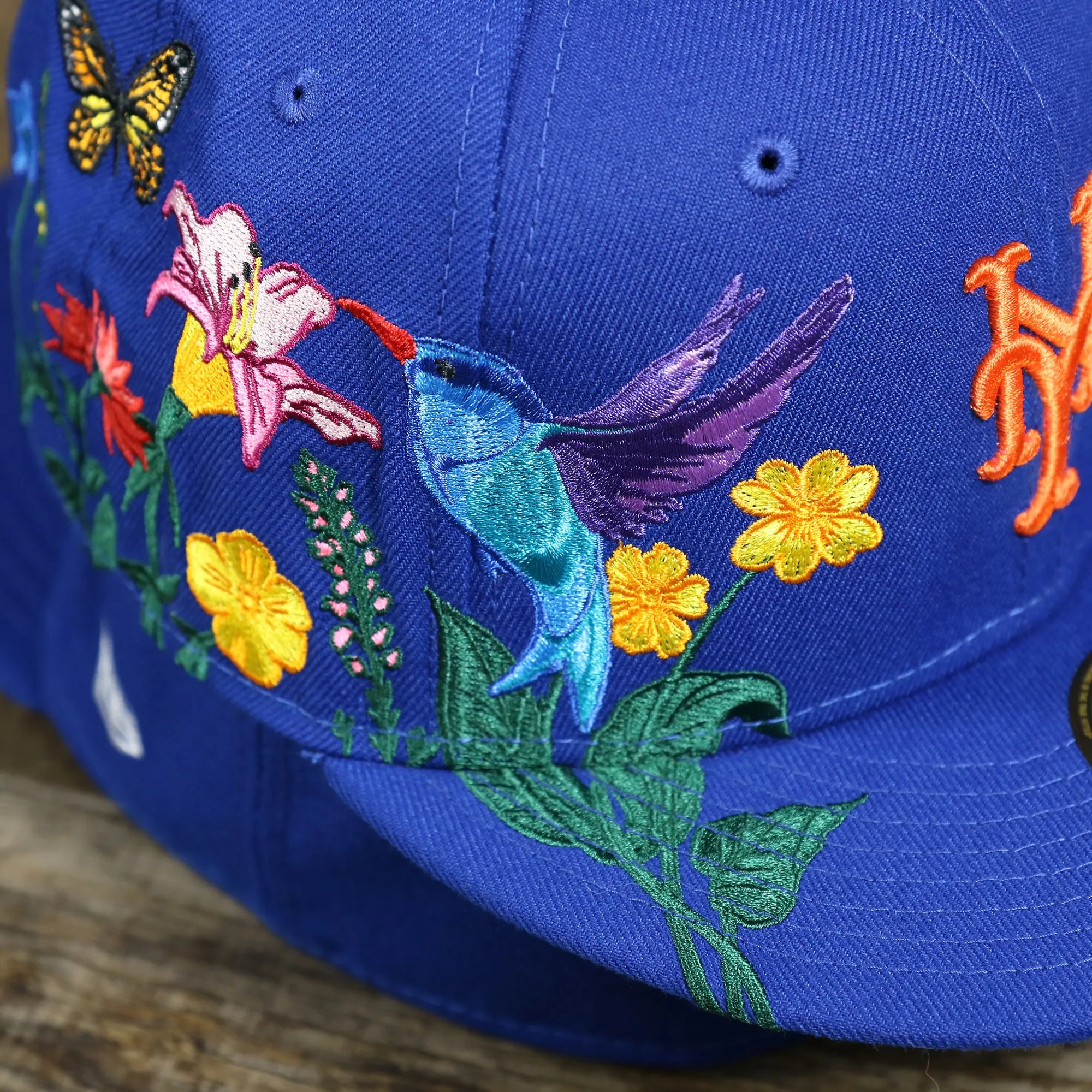 New York Mets Gray Bottom Bloom Spring Embroidery 59Fifty Fitted Cap | Royal Blue 59Fifty Cap