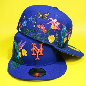 New York Mets Gray Bottom Bloom Spring Embroidery 59Fifty Fitted Cap | Royal Blue 59Fifty Cap