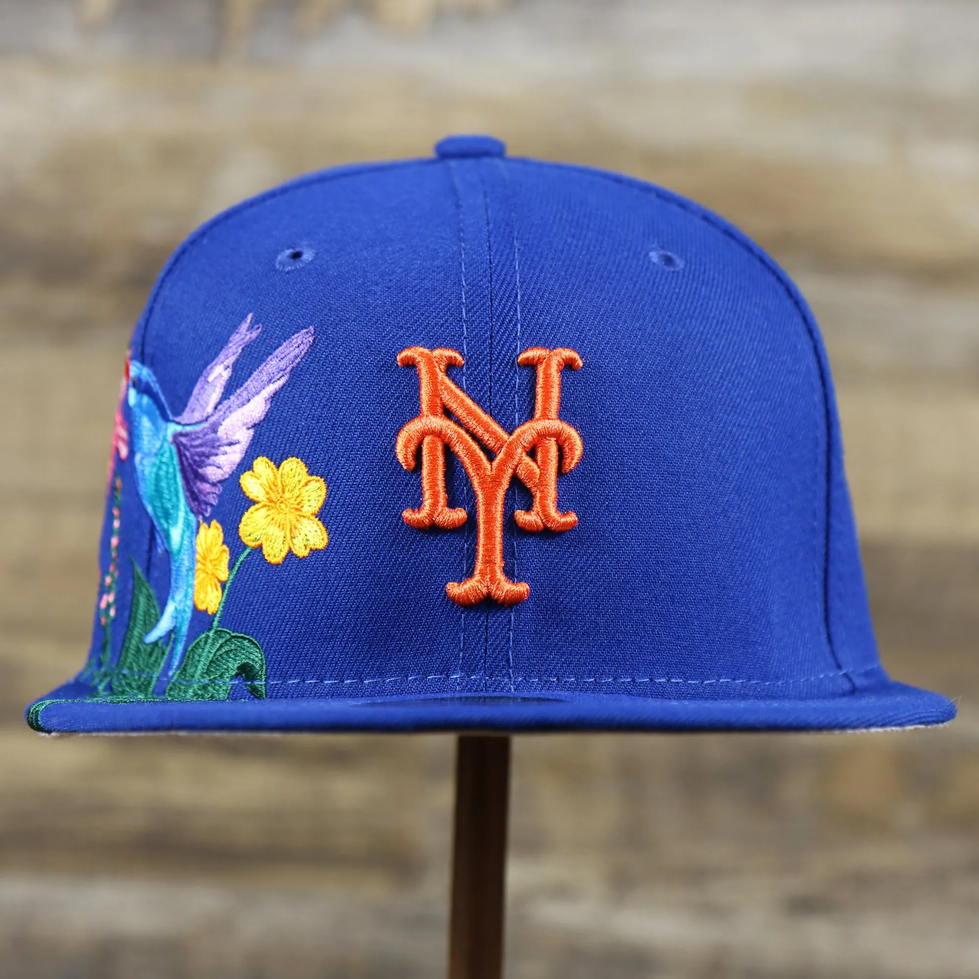 New York Mets Gray Bottom Bloom Spring Embroidery 59Fifty Fitted Cap | Royal Blue 59Fifty Cap