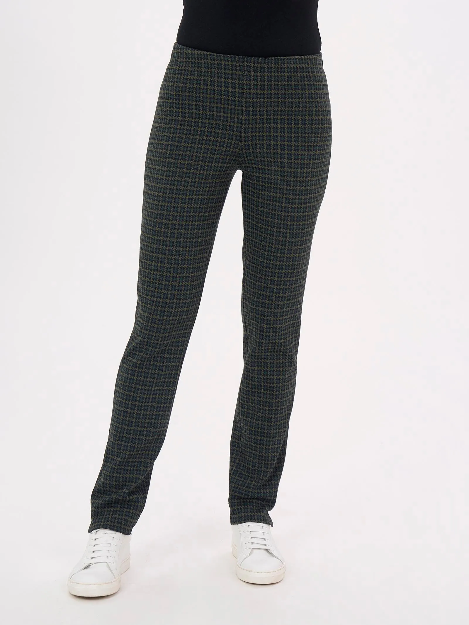 Pantalone a sigaretta in tessuto Eco Jacquard - Fant. Kombu Green