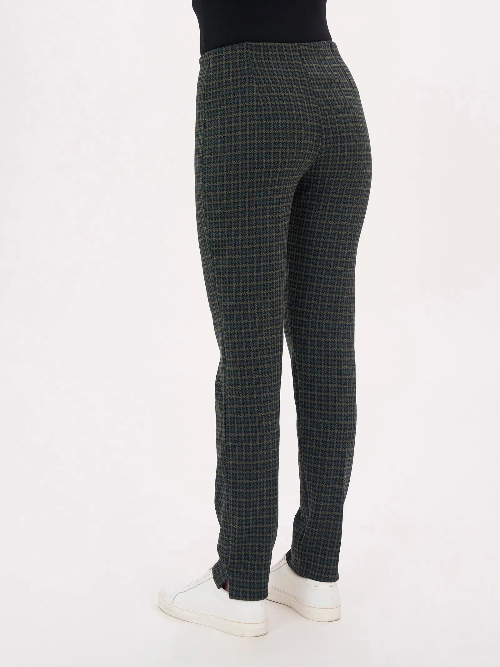 Pantalone a sigaretta in tessuto Eco Jacquard - Fant. Kombu Green