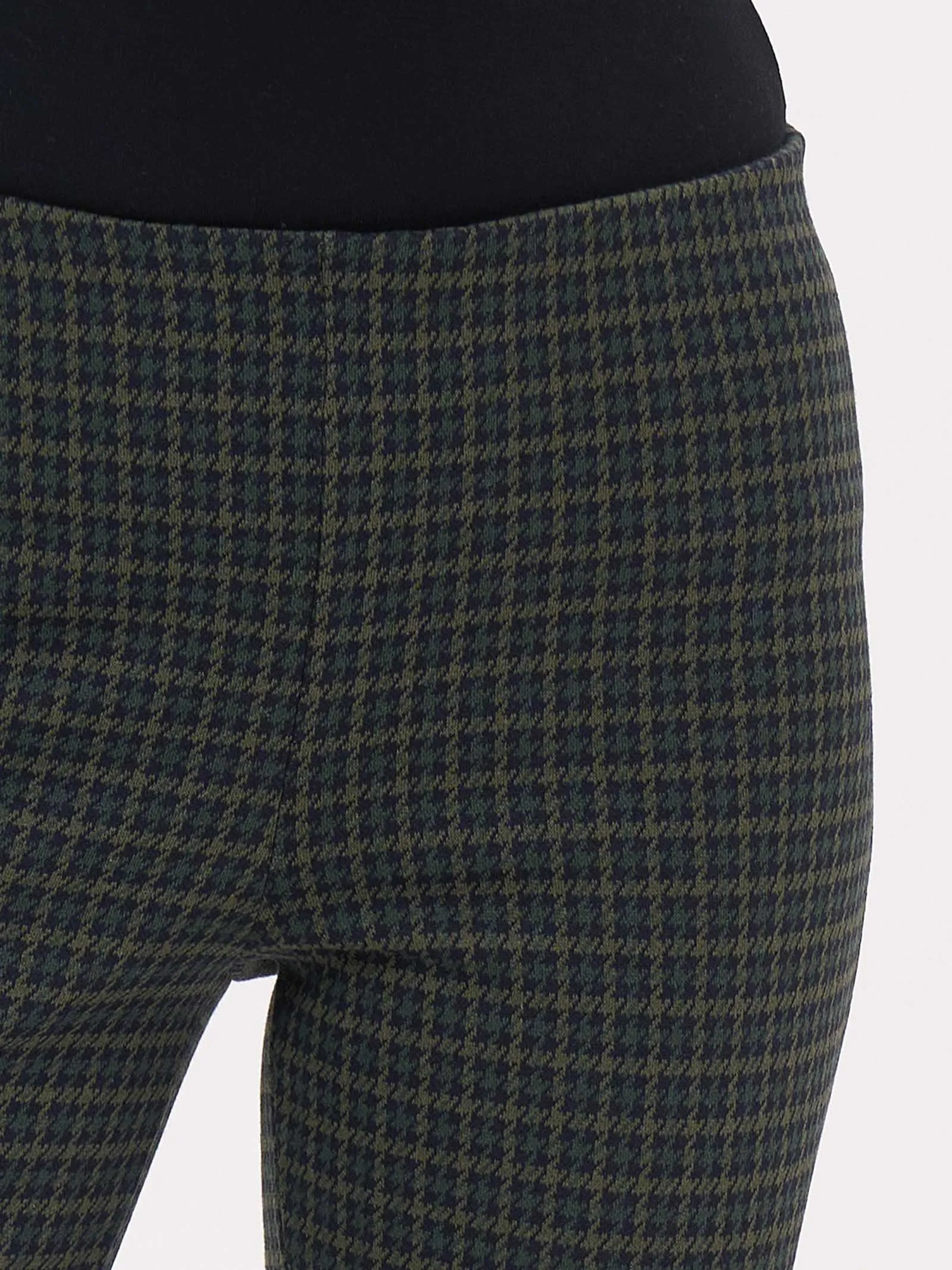 Pantalone a sigaretta in tessuto Eco Jacquard - Fant. Kombu Green