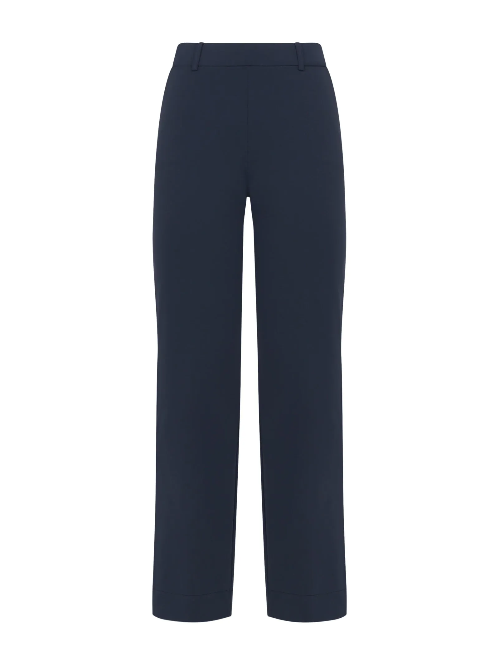 Pantalone dritto con tasche in Compact Light - Bleu