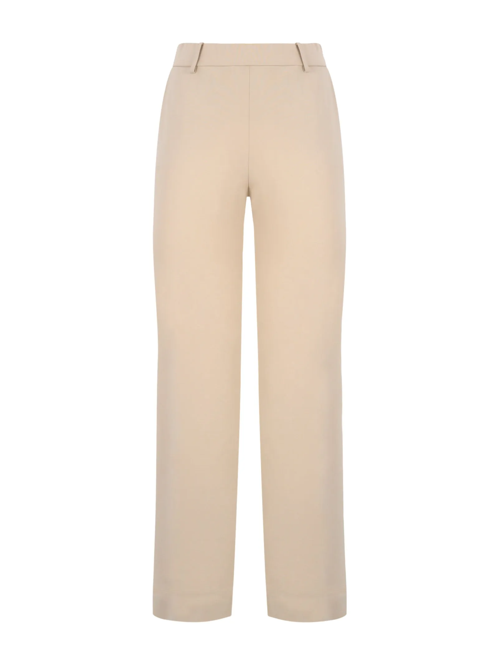 Pantalone dritto con tasche in Compact Light - Champignon