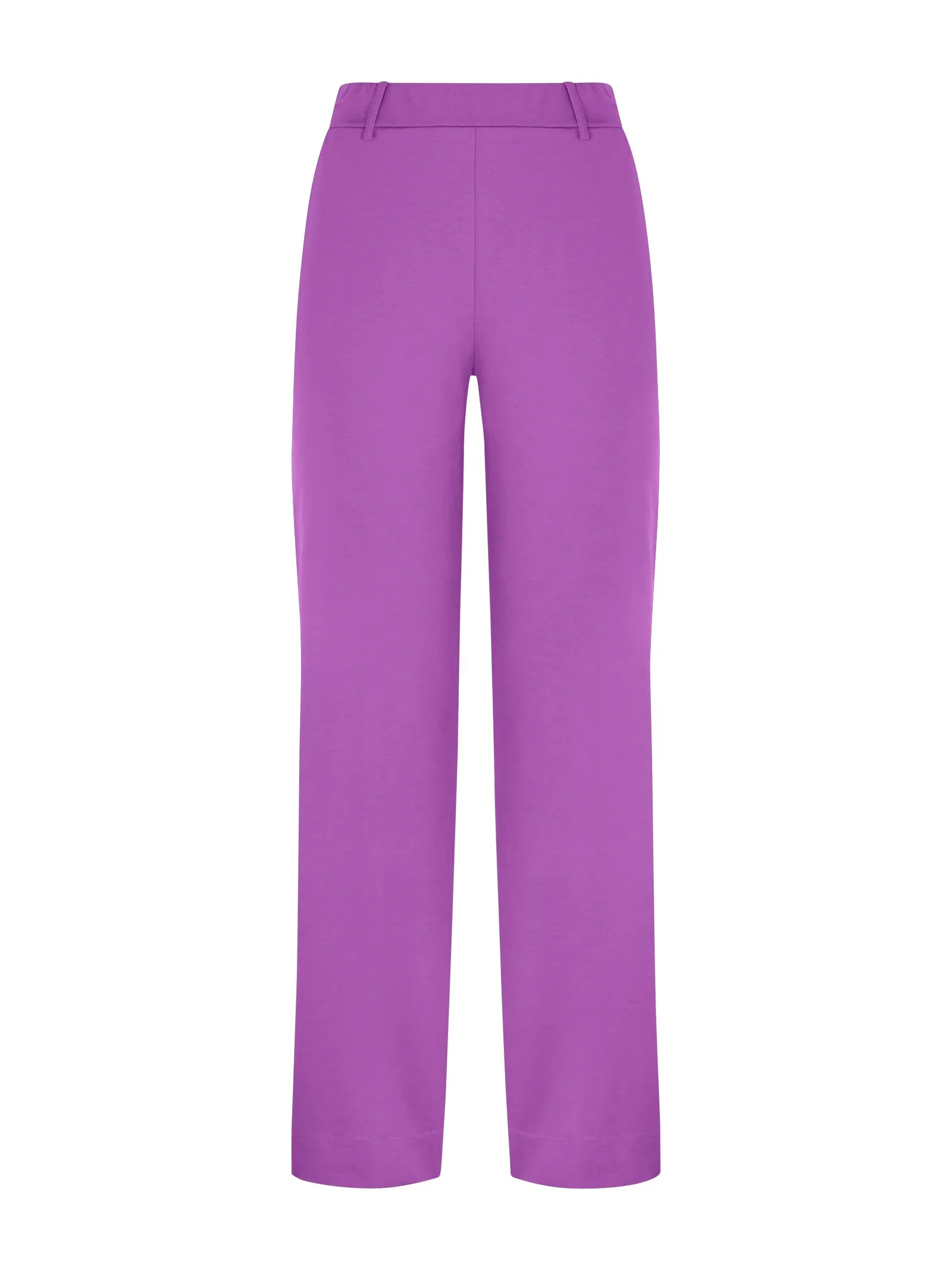 Pantalone dritto con tasche in Compact Light - Dewberry