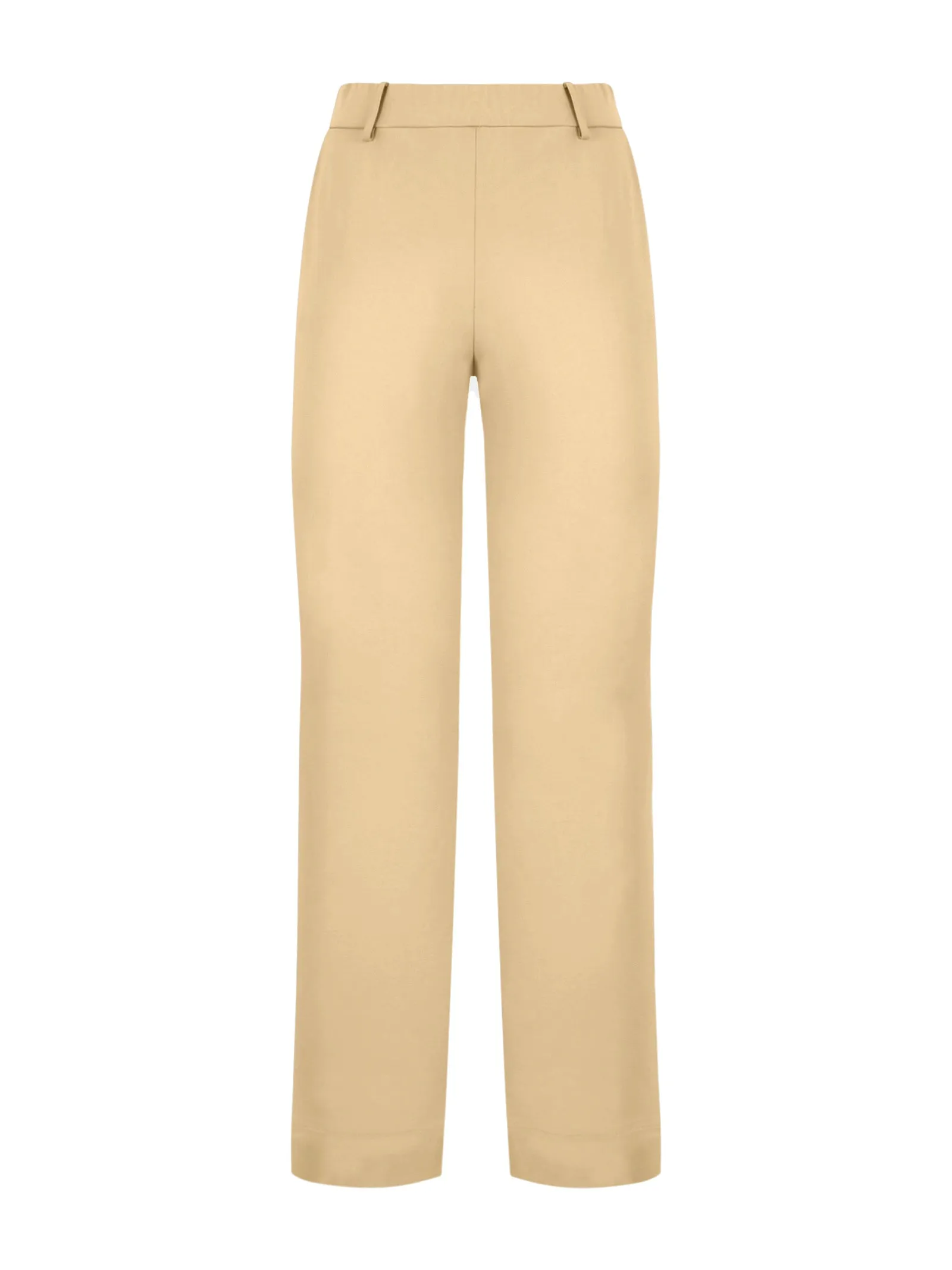 Pantalone dritto con tasche in Compact Light - Irish Cream