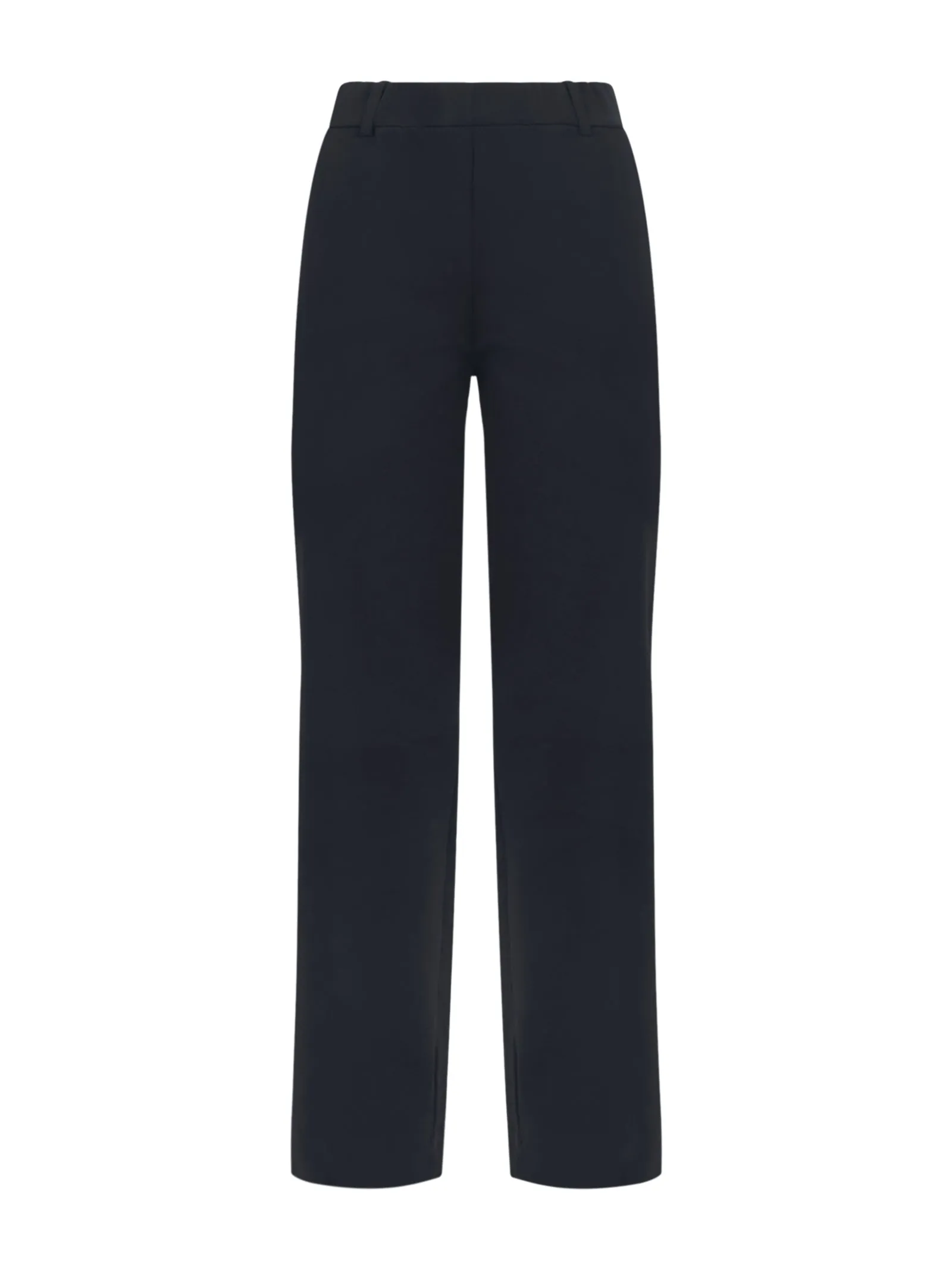 Pantalone dritto con tasche in Compact Light - Nero