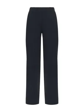 Pantalone dritto con tasche in Compact Light - Nero