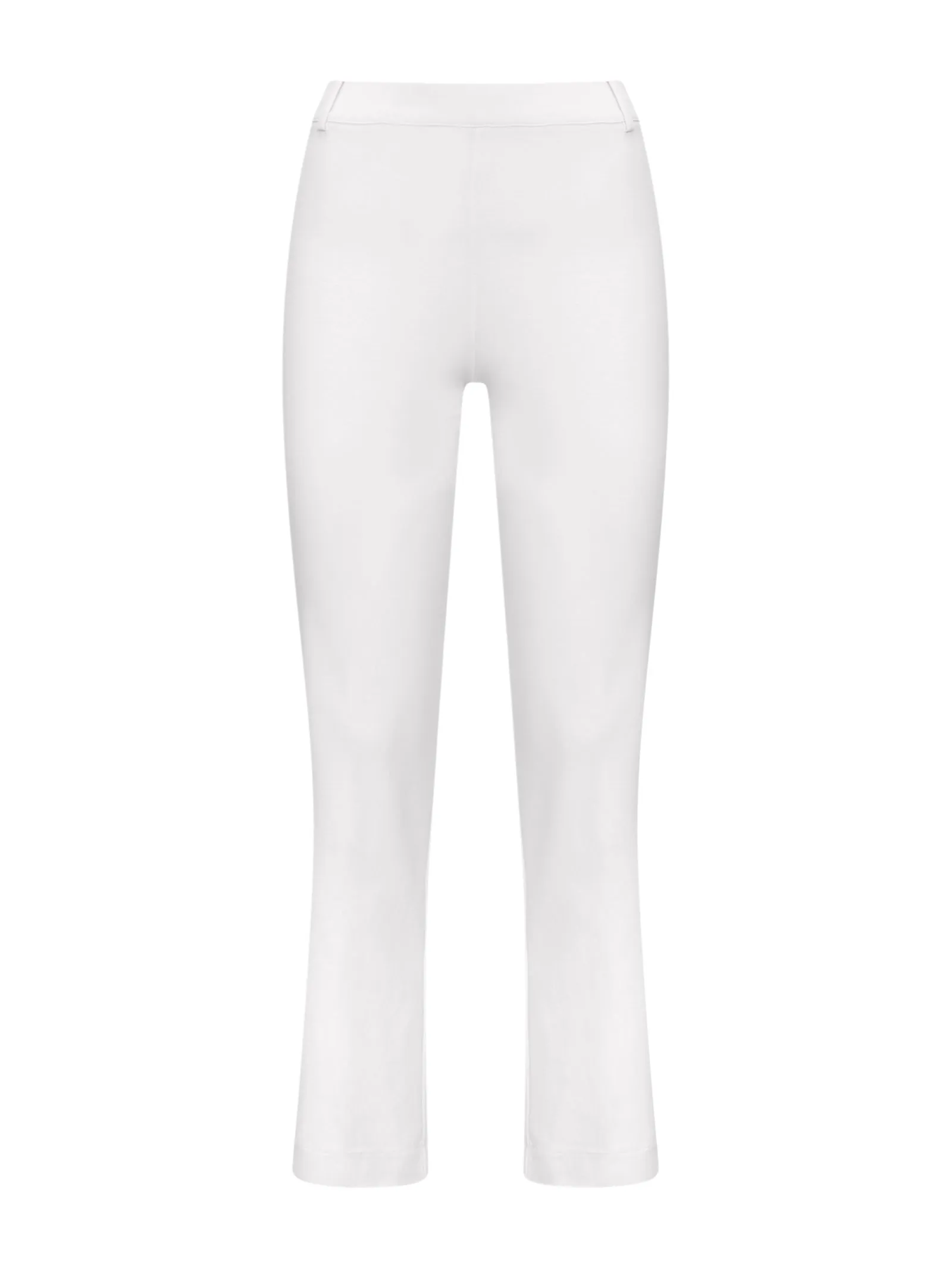 Pantalone Flare in Compact Light - Bianco