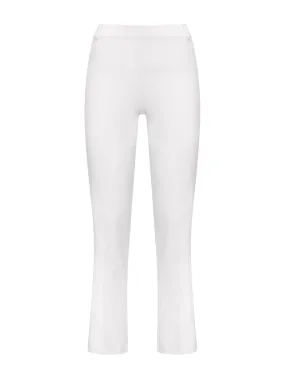 Pantalone Flare in Compact Light - Bianco