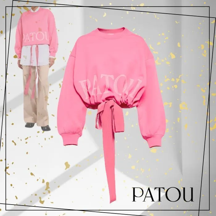 PATOU  |Crew Neck Casual Style Street Style Long Sleeves Logo