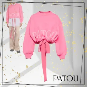 PATOU  |Crew Neck Casual Style Street Style Long Sleeves Logo