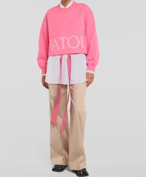 PATOU  |Crew Neck Casual Style Street Style Long Sleeves Logo