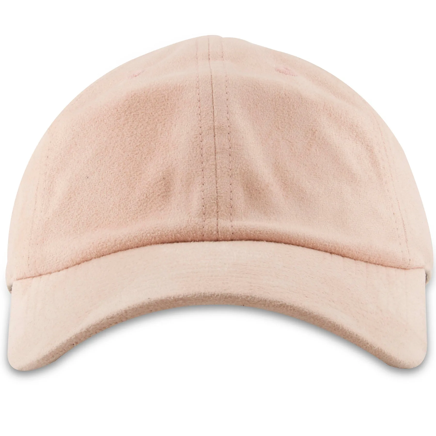 Peach Blank Suede Classic Adjustable Dad Hat