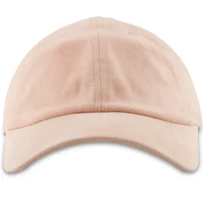 Peach Blank Suede Classic Adjustable Dad Hat