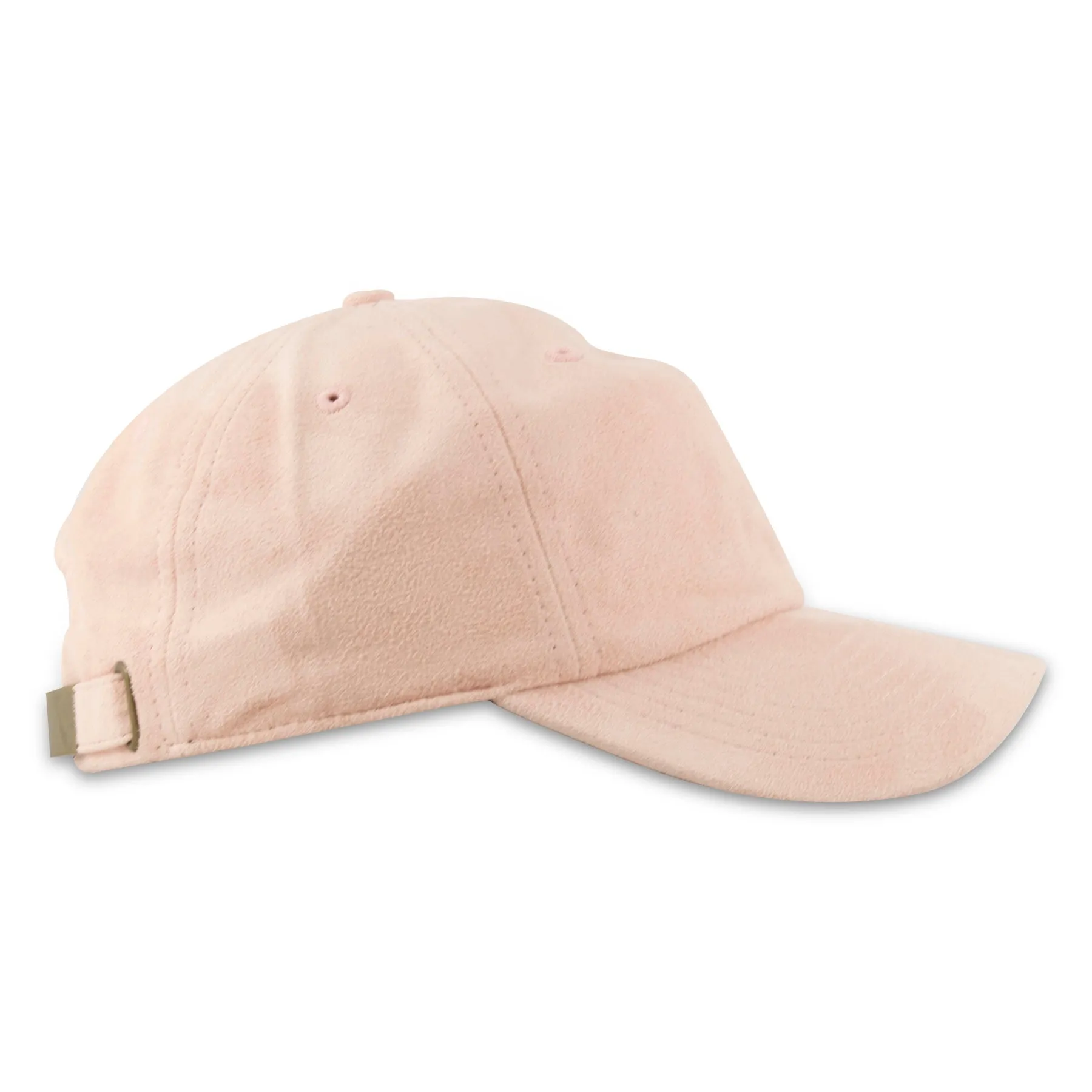 Peach Blank Suede Classic Adjustable Dad Hat