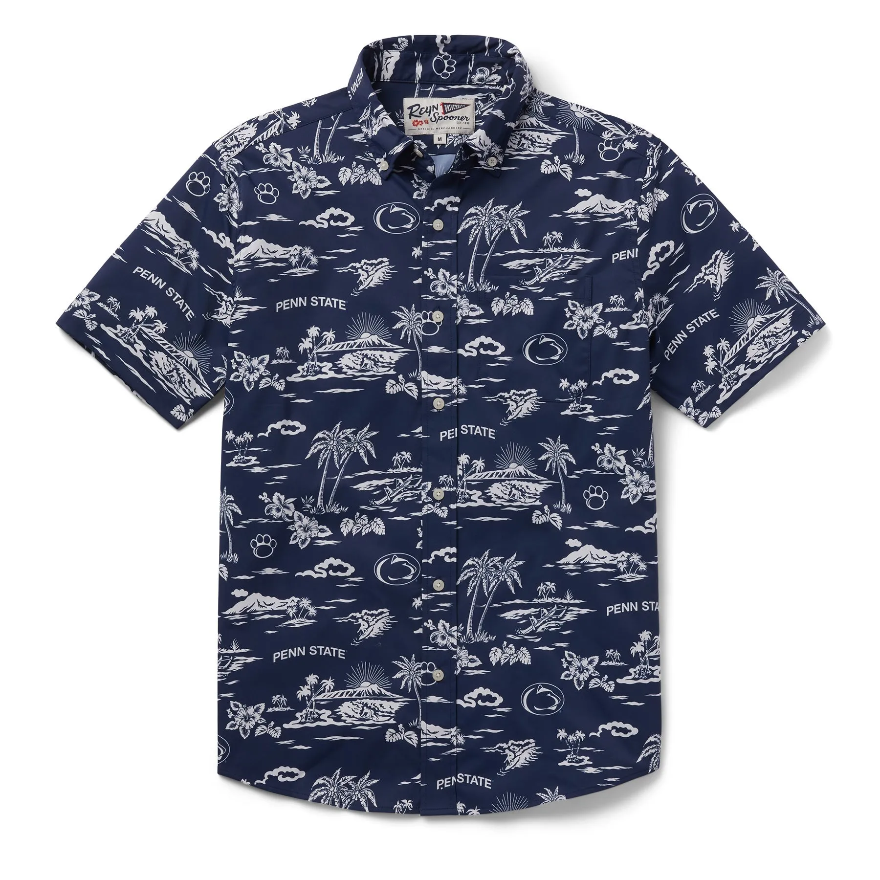 Penn State Nittany Lions Authentic Hawaiian Pattern Performance Polo Shirt | Navy