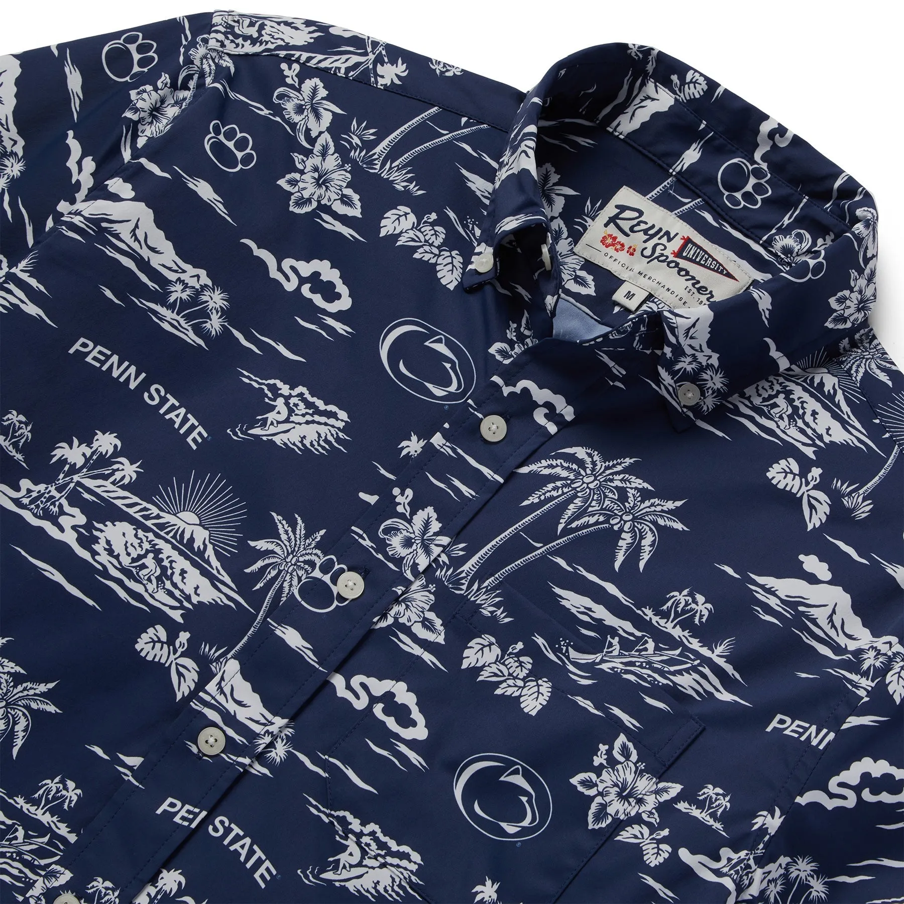 Penn State Nittany Lions Authentic Hawaiian Pattern Performance Polo Shirt | Navy