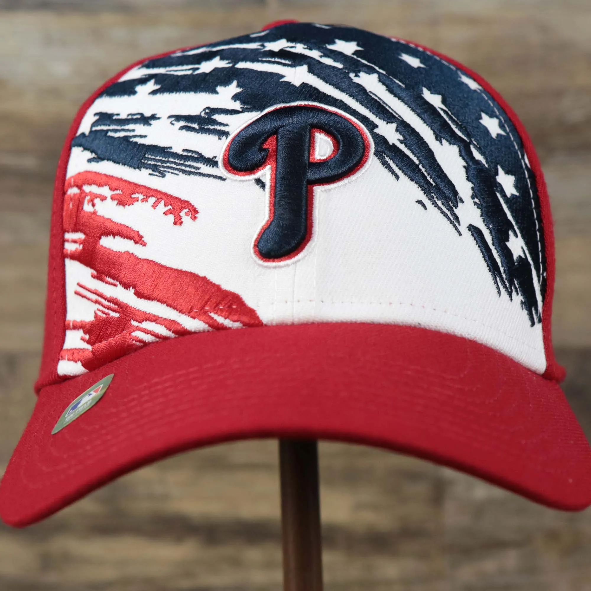 Philadelphia Phillies 2022 4th of July Stars And Stripes 39Thirty | Navy FlexFit Cap