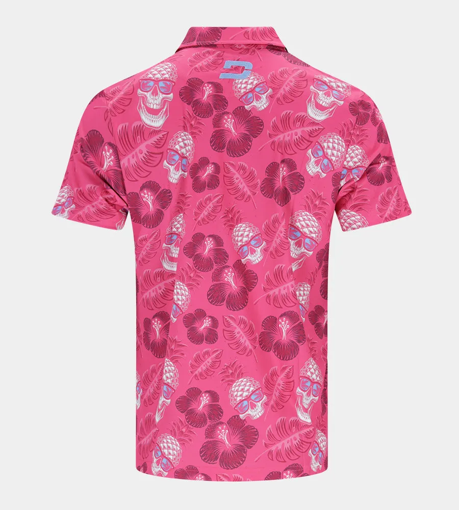 PINEAPPLE SKULLS 2.0 POLO - PINK