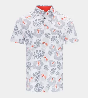 PINEAPPLE SKULLZ POLO - WHITE / ORANGE