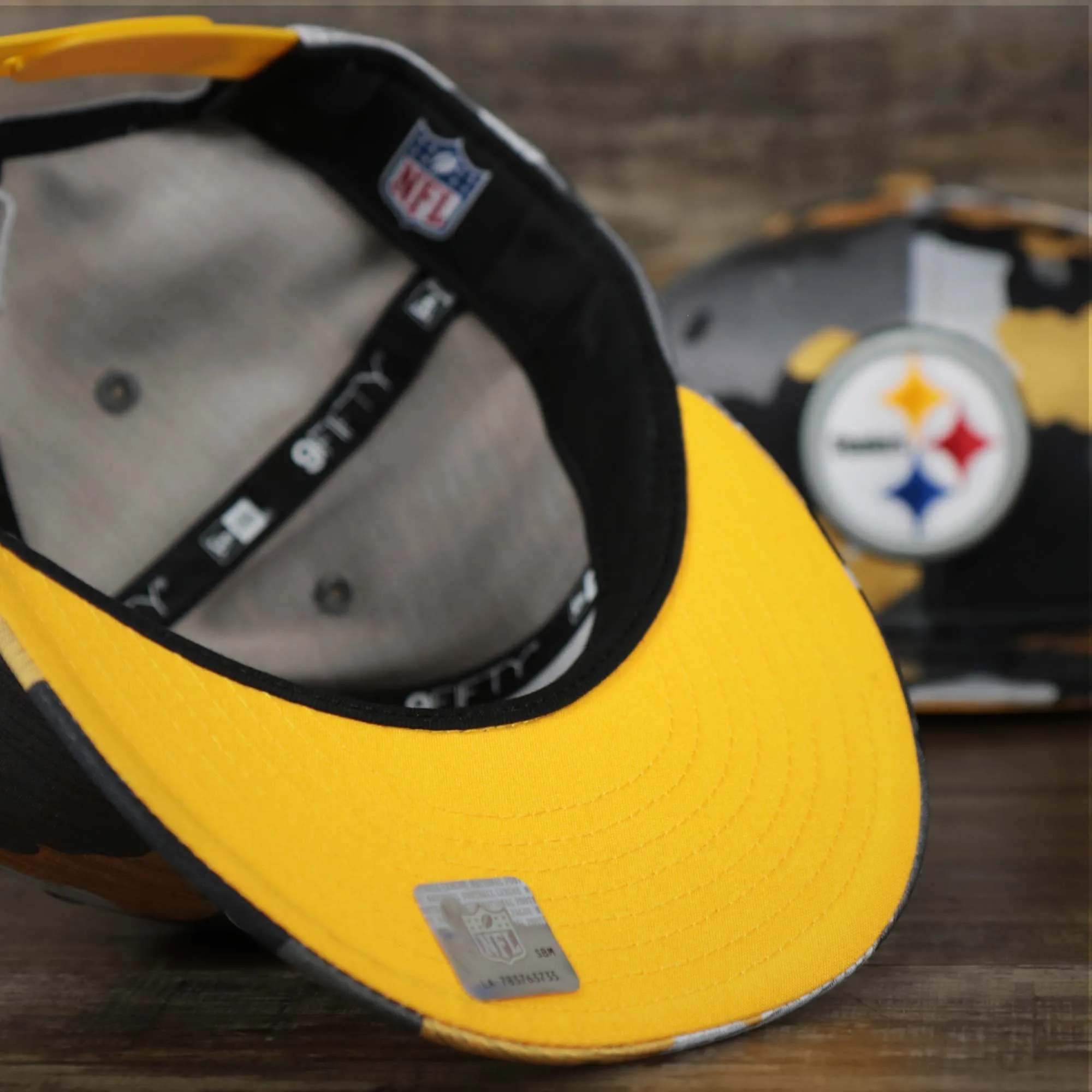 Pittsburgh Steelers NFL OnField Summer Training 2022 Camo 9Fifty Snapback | Yellow Camo 9Fifty