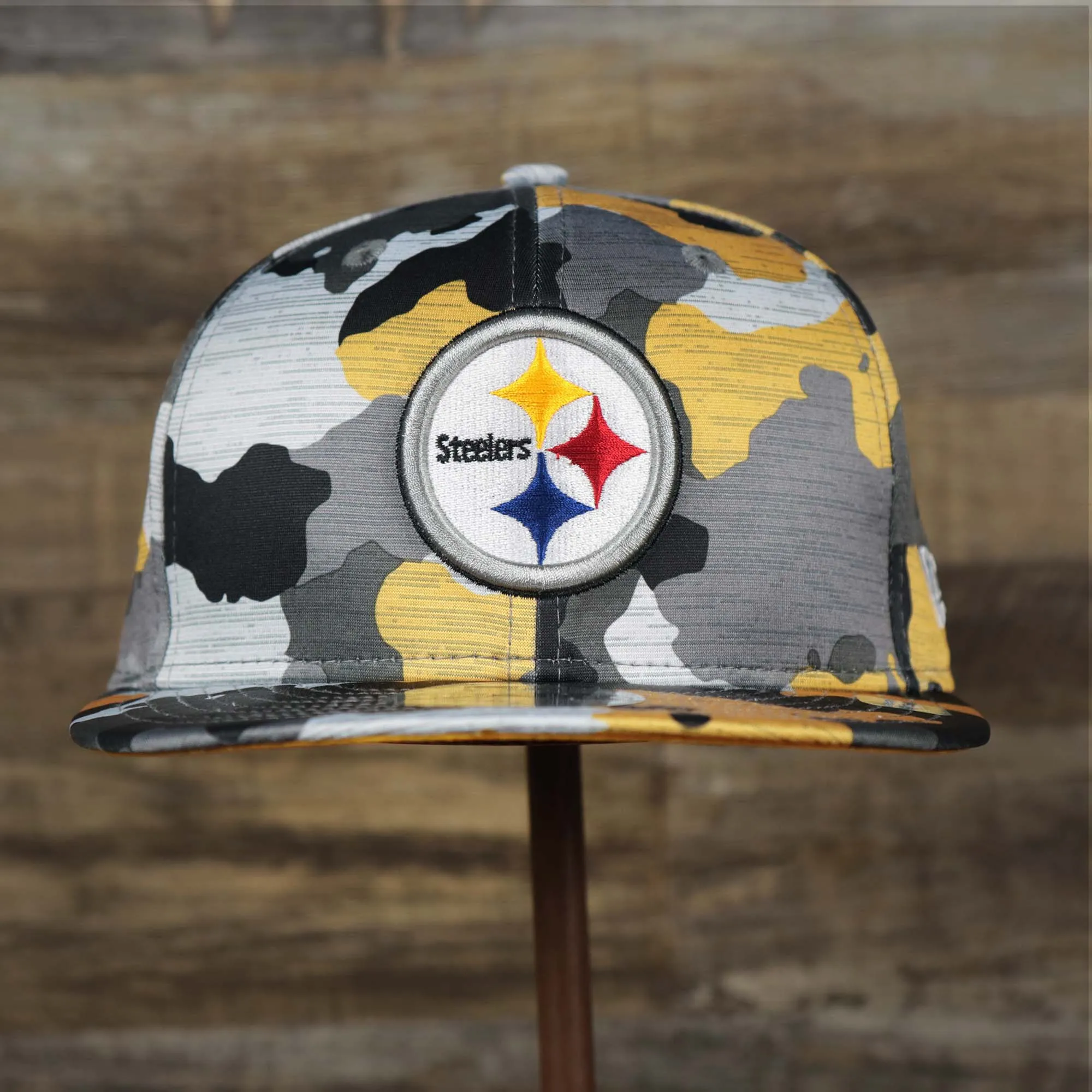 Pittsburgh Steelers NFL OnField Summer Training 2022 Camo 9Fifty Snapback | Yellow Camo 9Fifty