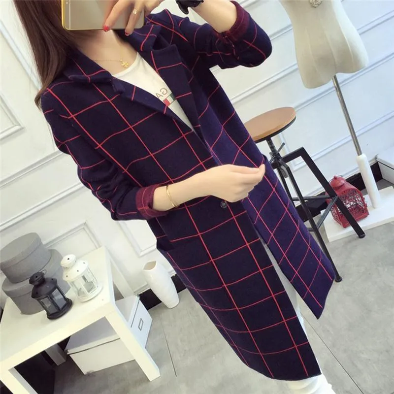 Plaid Winter Coat,  Black