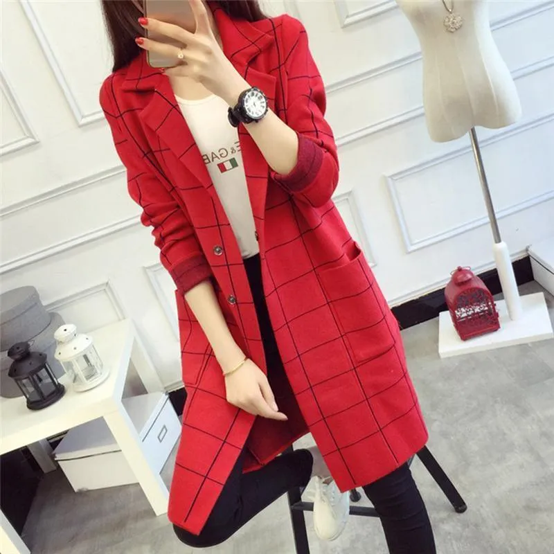 Plaid Winter Coat,  Black