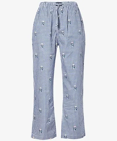 Polo Ralph Lauren Mens Aob Gingham Bear-print straight-leg cotton-weave pyjama bottoms