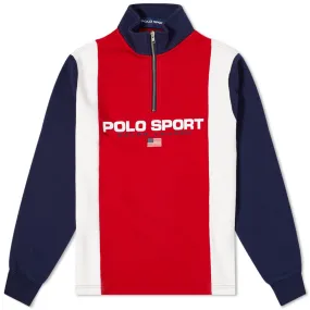 Polo Ralph Lauren Polo Sport Vertical Stripe Half Zip SweatRed Multi