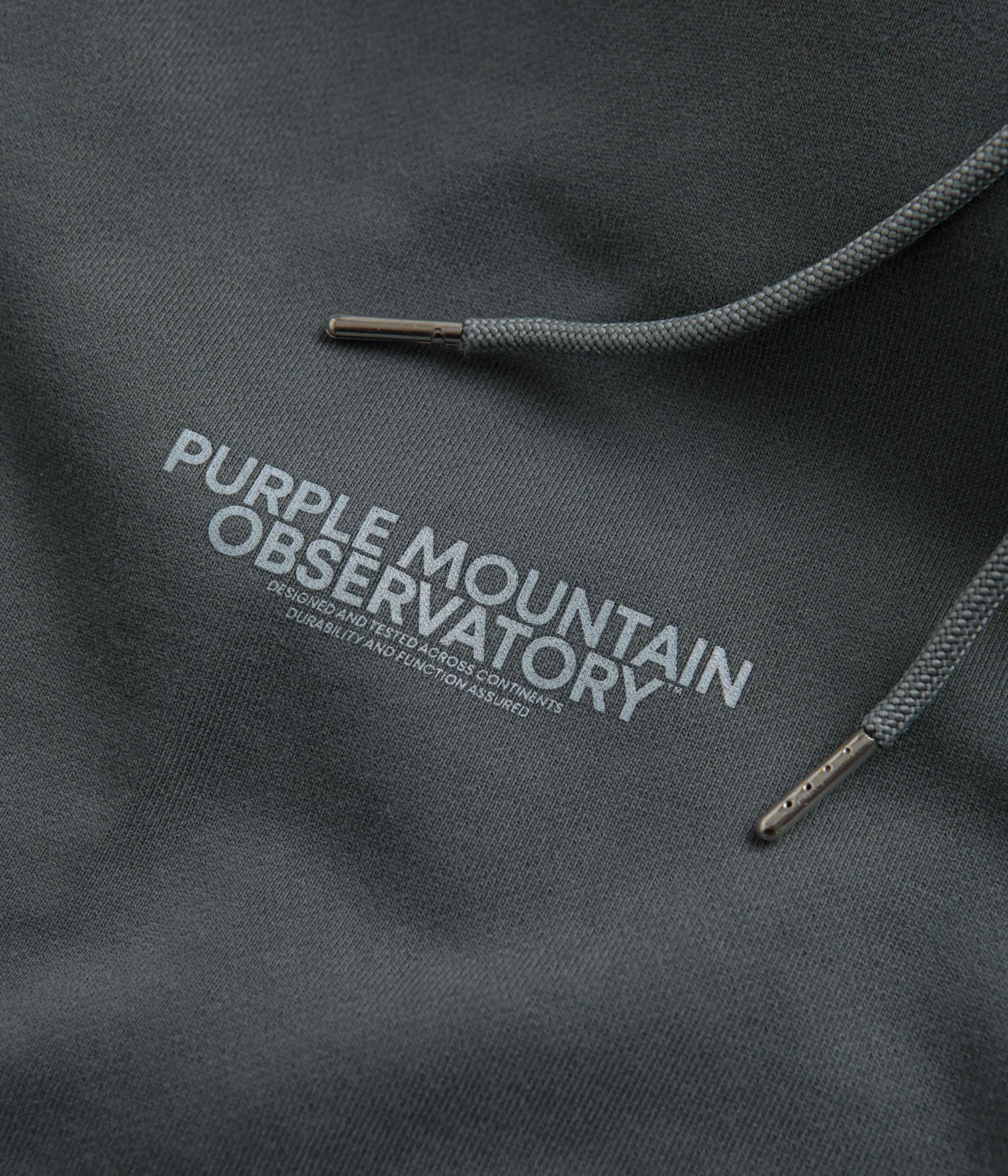 Purple Mountain Observatory Core Logo Hoodie - Garment Dye Slate