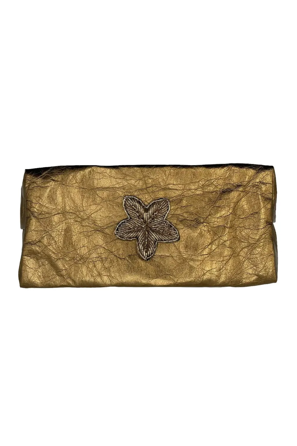 RECYLCED PAPER MAKEUP BAG BRONZE