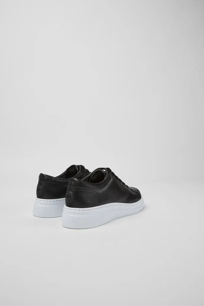 Runner Up Black Leather Sneaker for Women