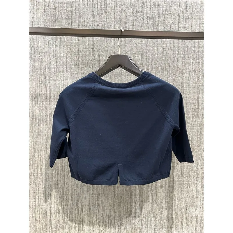 S Max Mara  |Casual Style Plain Short Sleeves Elegant Style Cropped Tops