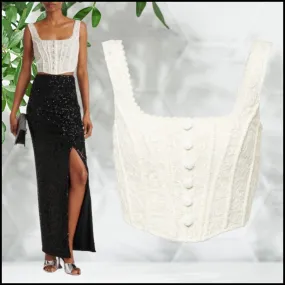 SELF PORTRAIT  |Casual Style Sleeveless Party Style Lace Elegant Style