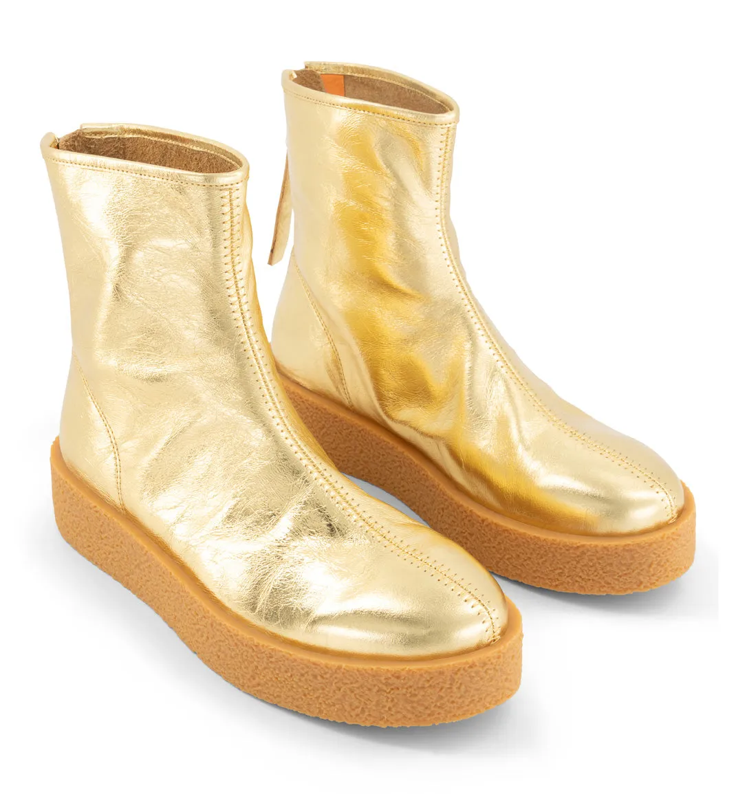 Shadow Boot in Leather | Gold Crush