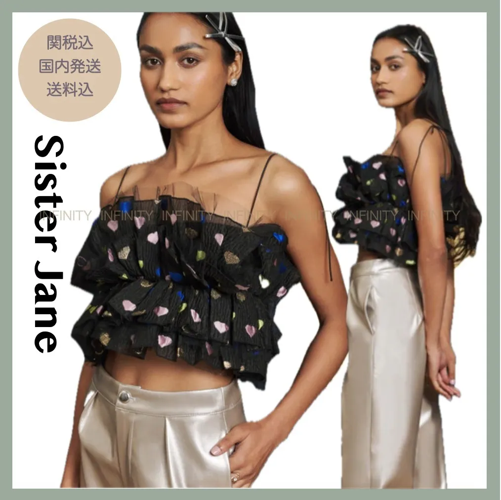 Sister Jane  |Heart Casual Style Party Style Bridal Metallic Sheer