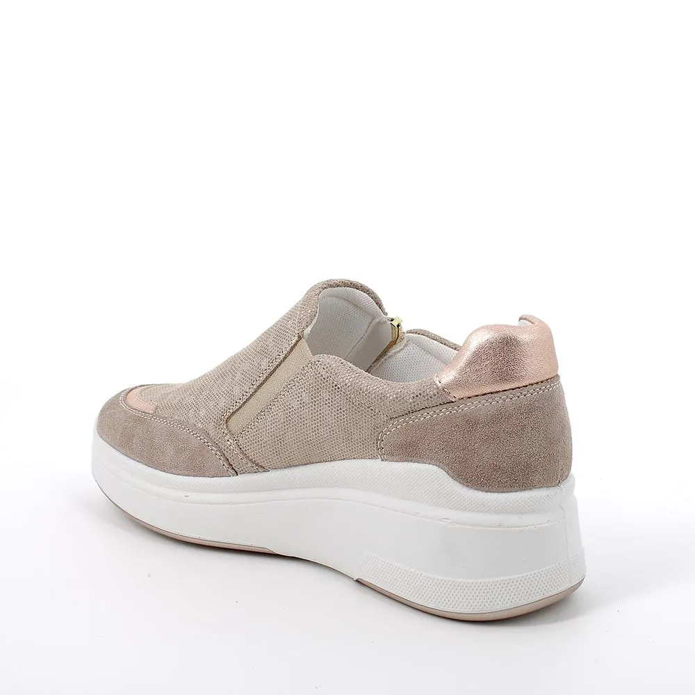 SNEAKERS CON ZEPPA IGI&CO DONNA SCAM/SCAM.AFROD BEIGE ZIP+ELASTICO 3653022