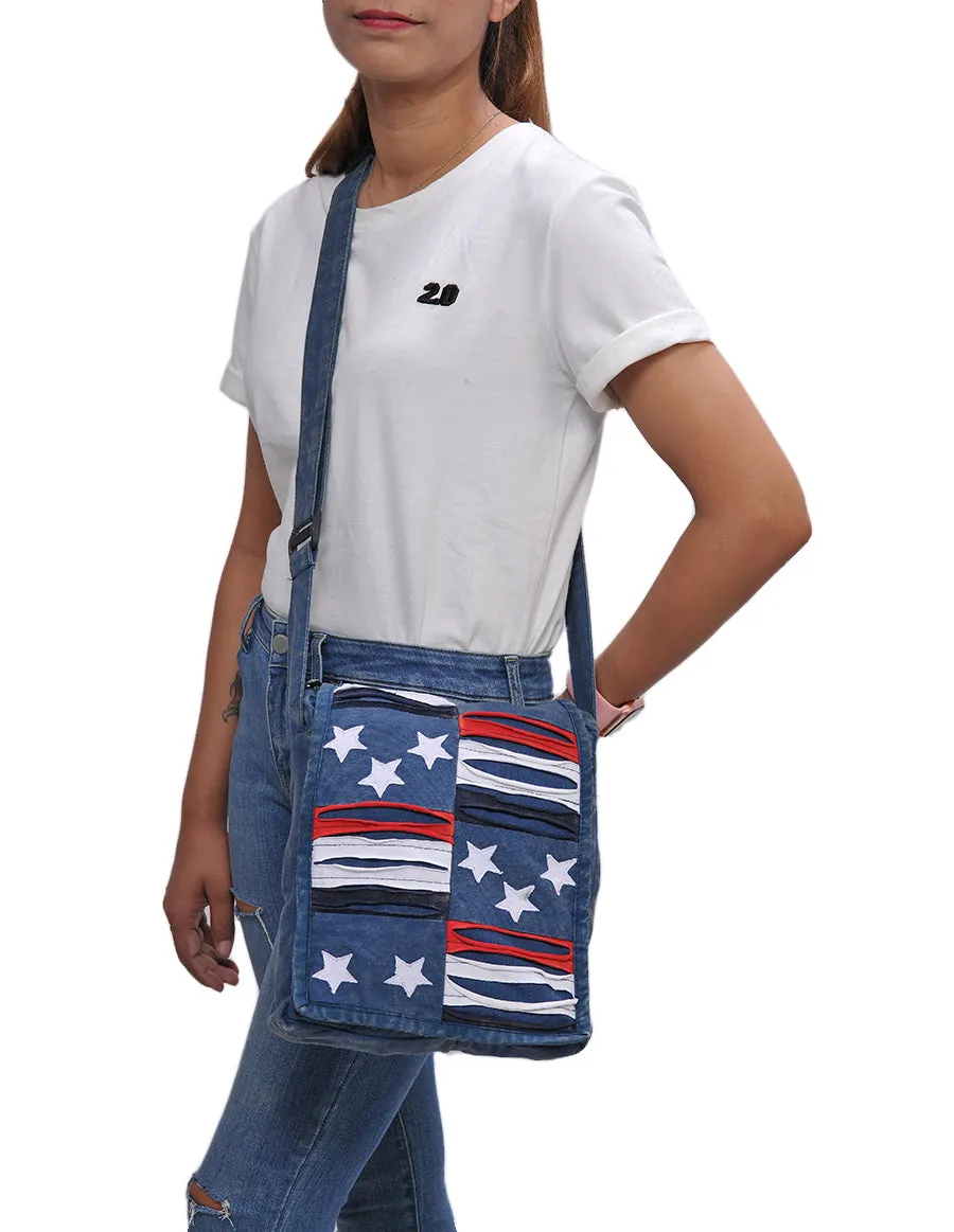 Stars and Stripes Blue Messenger Bag