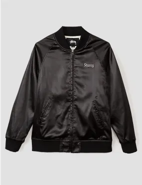 Stussy California Satin Bomber Jacket - Black