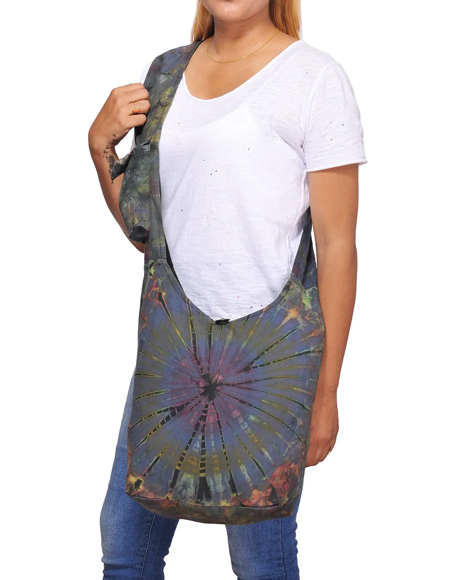 Sun Burst Teal Tie Dye Bag